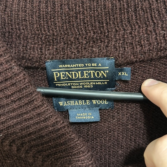 Pendleton Washable Shetland Wool Mens Sweater size XXL - Picture 2 of 3